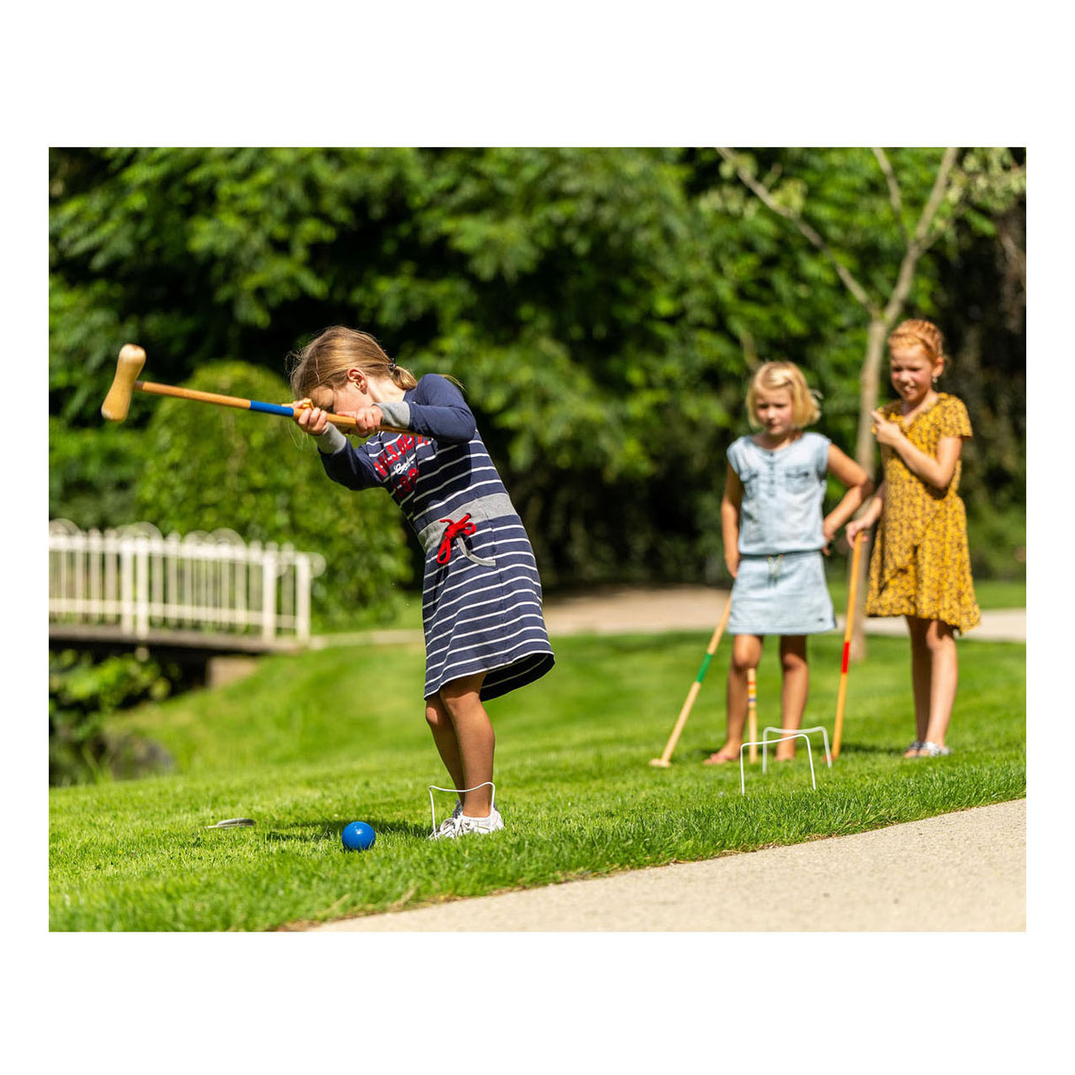 Outdoor play wooden croquet
