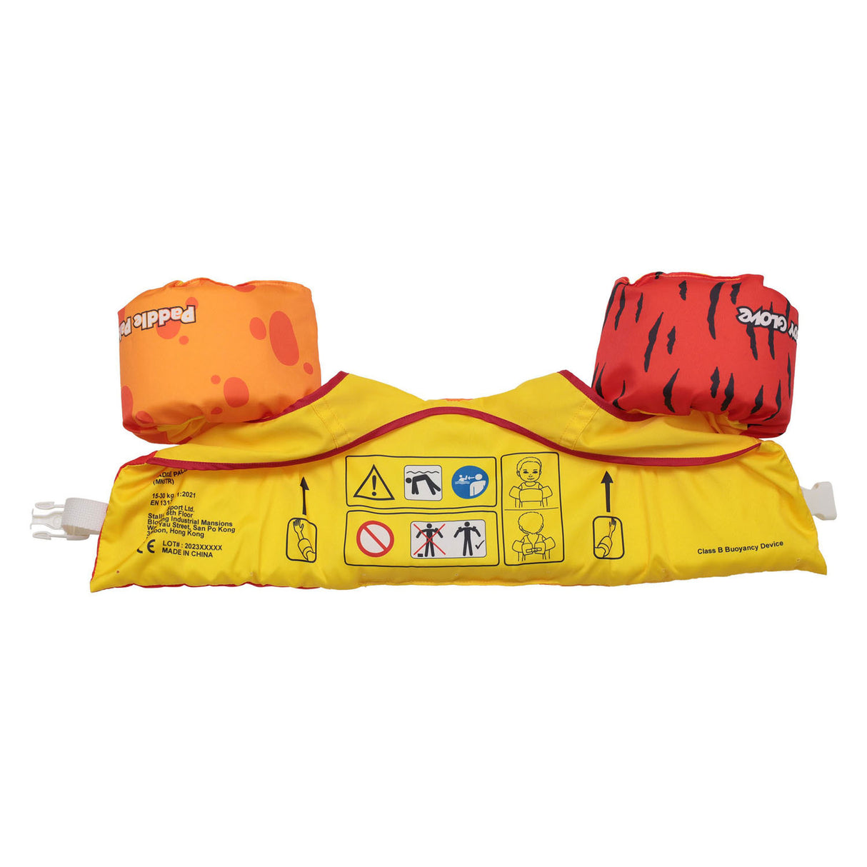 Muestras de chalecos salvavidas Paddle Pal, 3-6 años