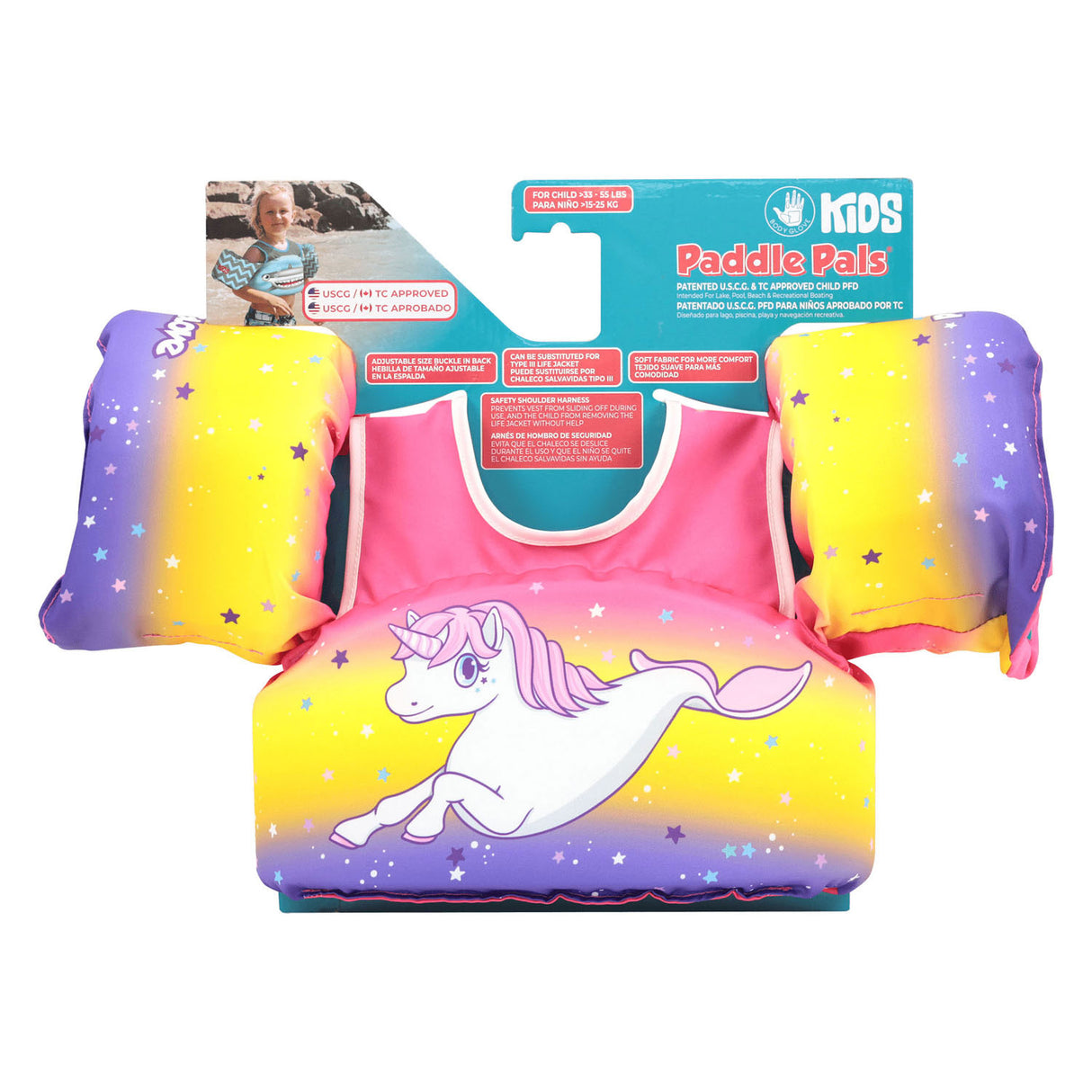 Paddle pal chaleco salvavidas unicornio, 3-6 años