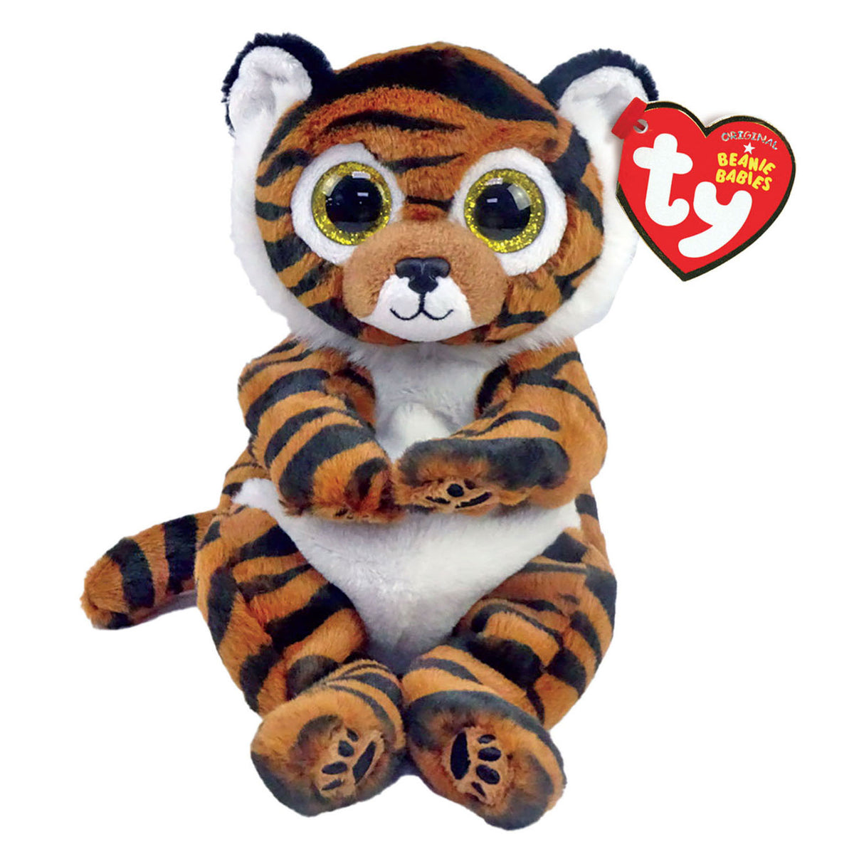Ty beanie babies pance artiglio tigre, 15 cm