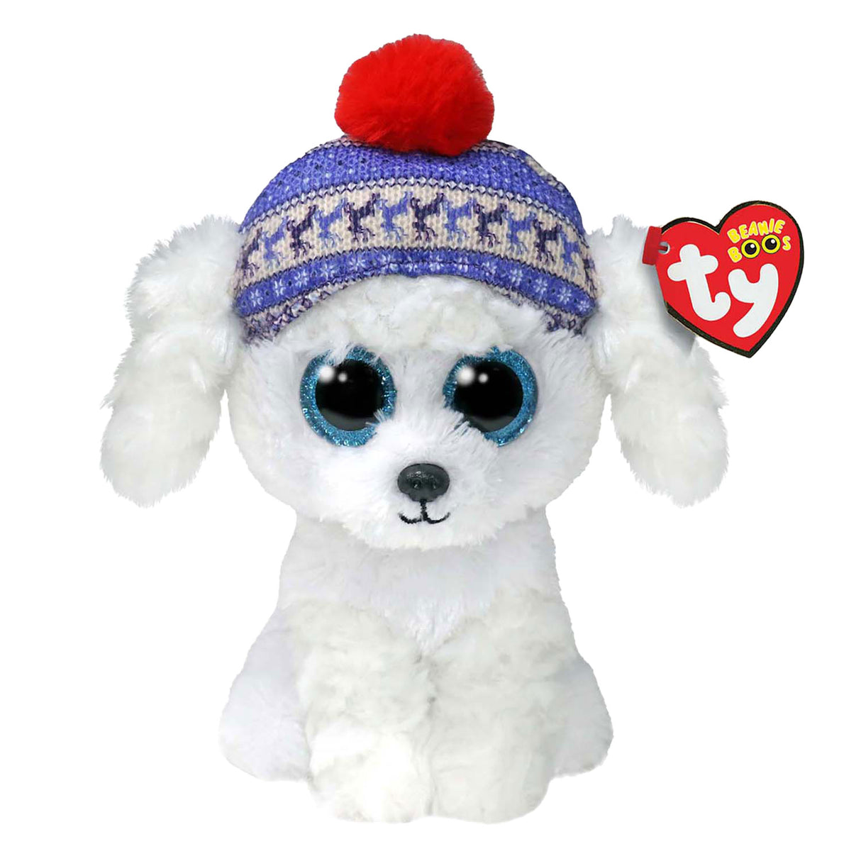 Vianočný pes na saniach Ty beanie boo, 15 cm