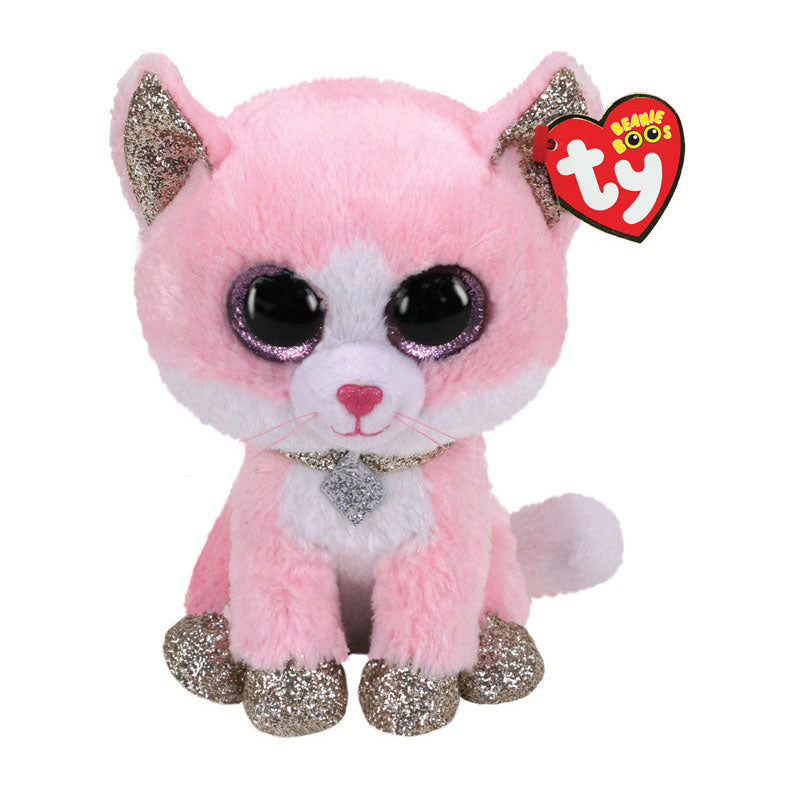Ty Beanie Boo's Fiona rosa Katze, 15 cm