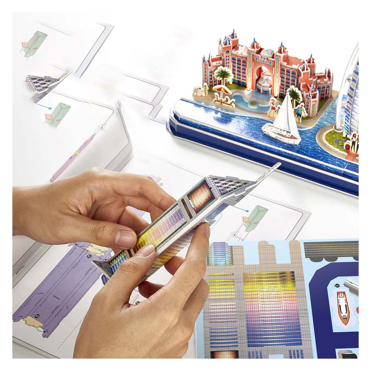 Kubikfun 3D Puzzle City Line Dubai mit LED -Beleuchtung