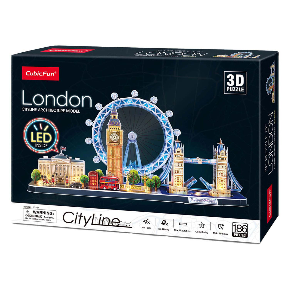 Cubic fun 3d puzzel city line london led, 107st.