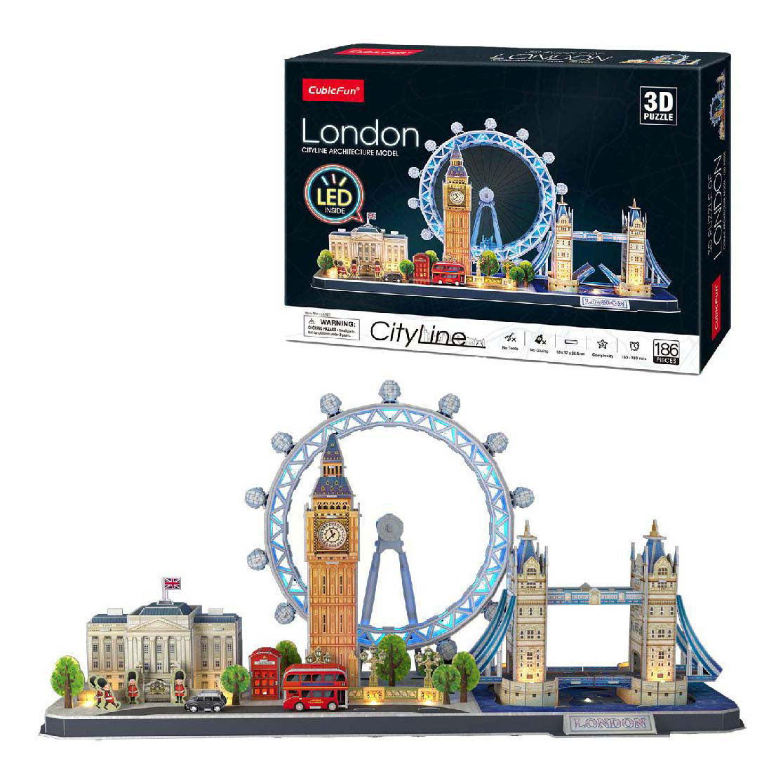 Cubic fun 3d puzzle city line london led, 107 kosov.