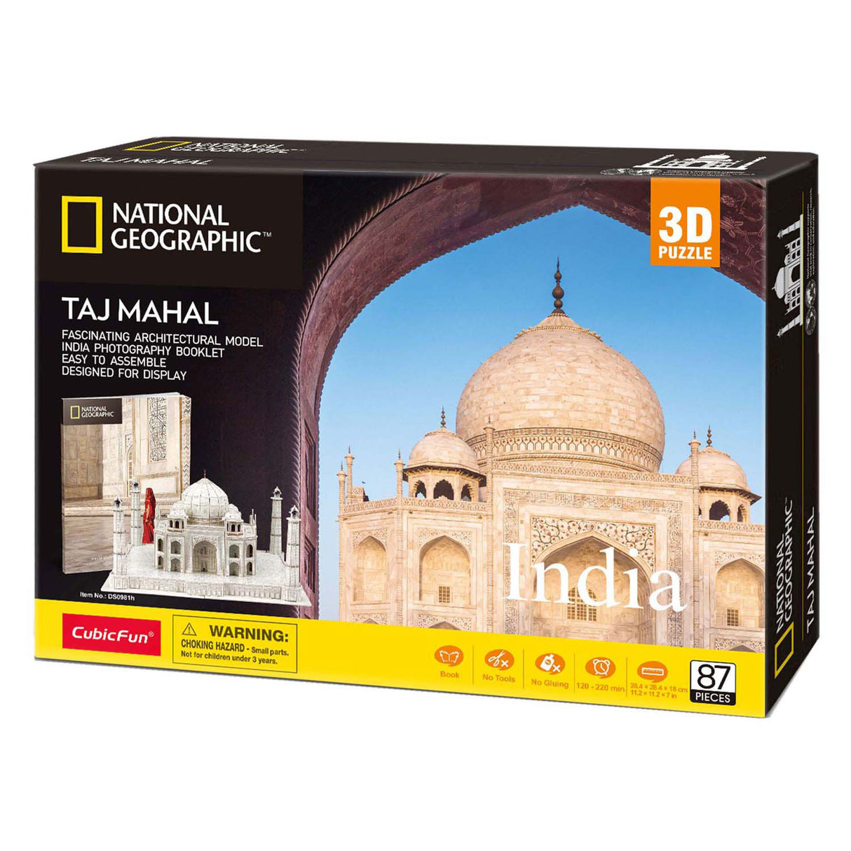 Kubična zabavna 3D sestavljanka National Geographic Taj Mahal