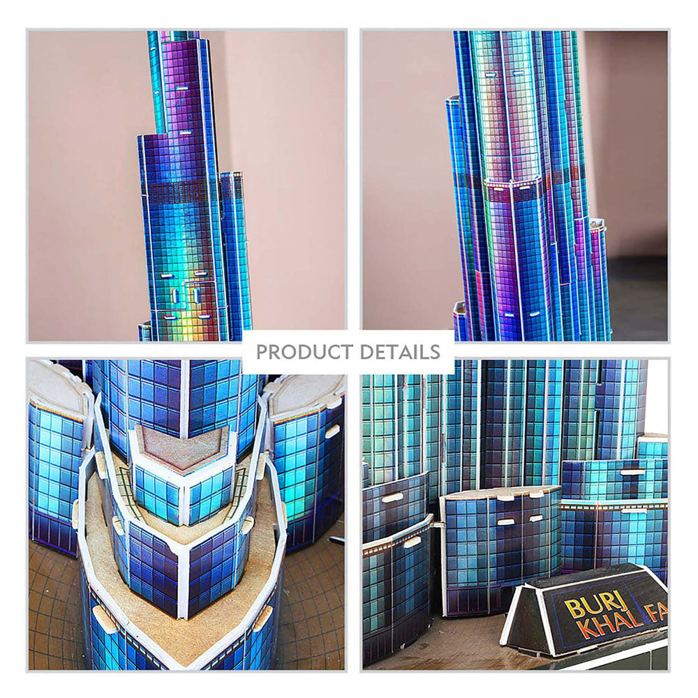Cubic fun 3d puzzle burj khalifa with led lighting