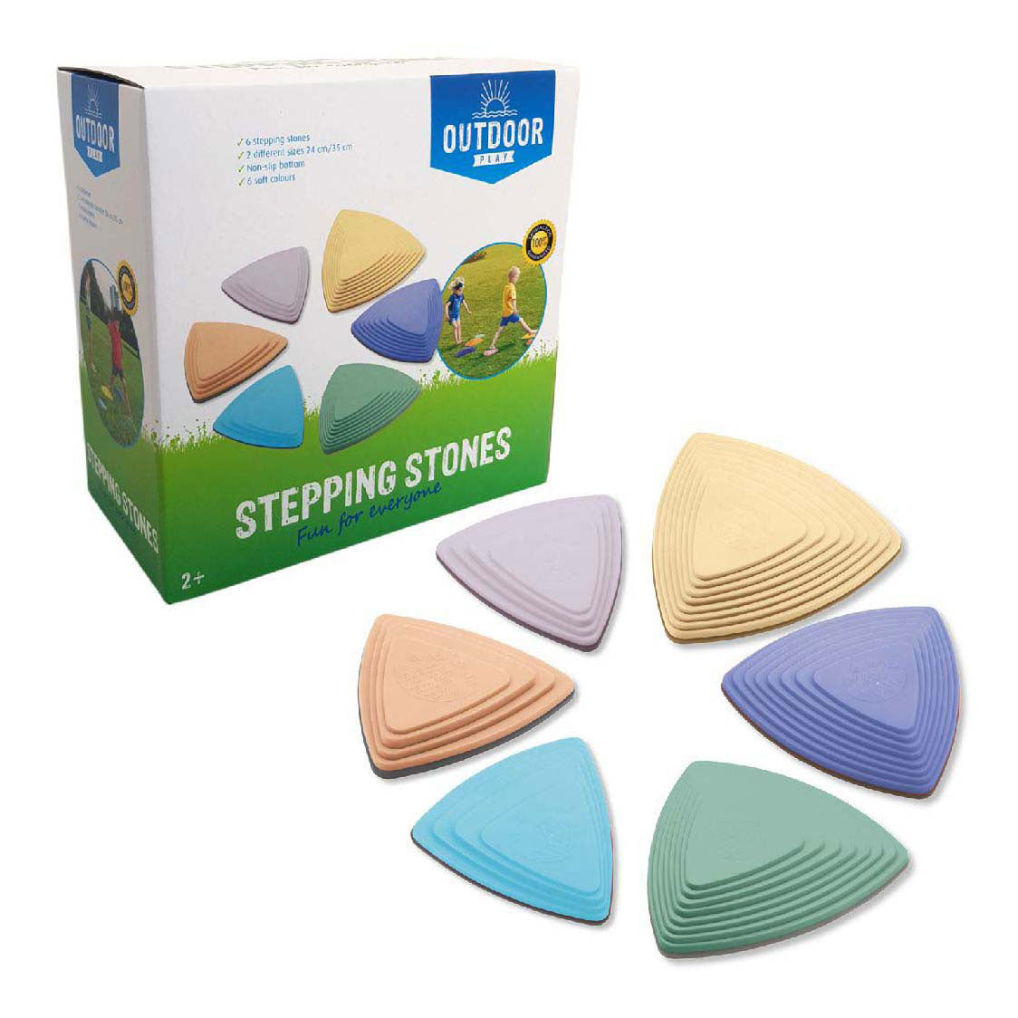 Outdoor play stepping stones, 6 pcs.