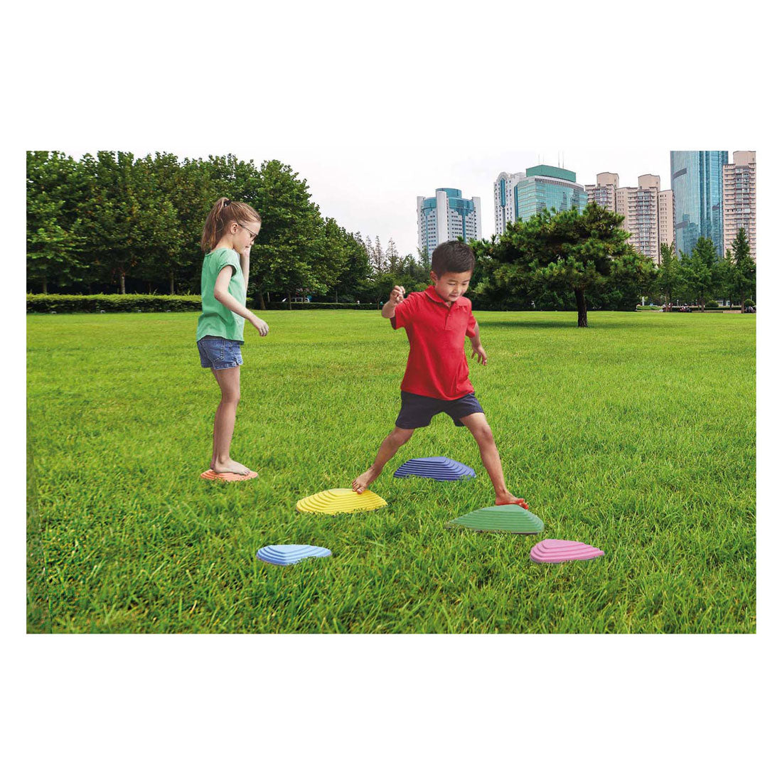 Outdoor play stepping stones, 6 pcs.