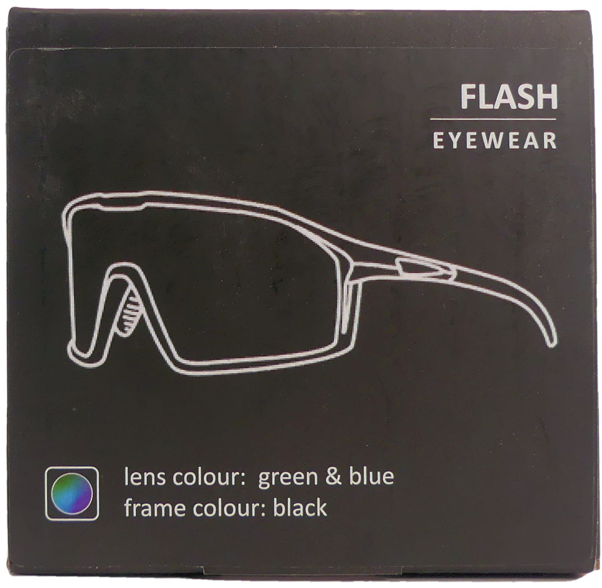Kross fietsbril flash uv400 gepolariseerde lenzen - zwart frame