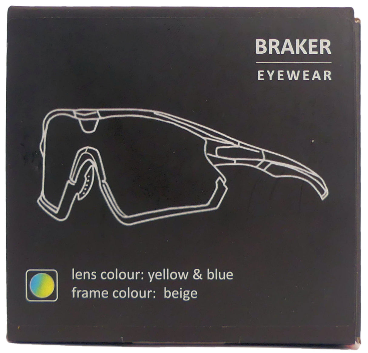 Kross cycling glasses braker uv400 interchangeable lenses - beige frame