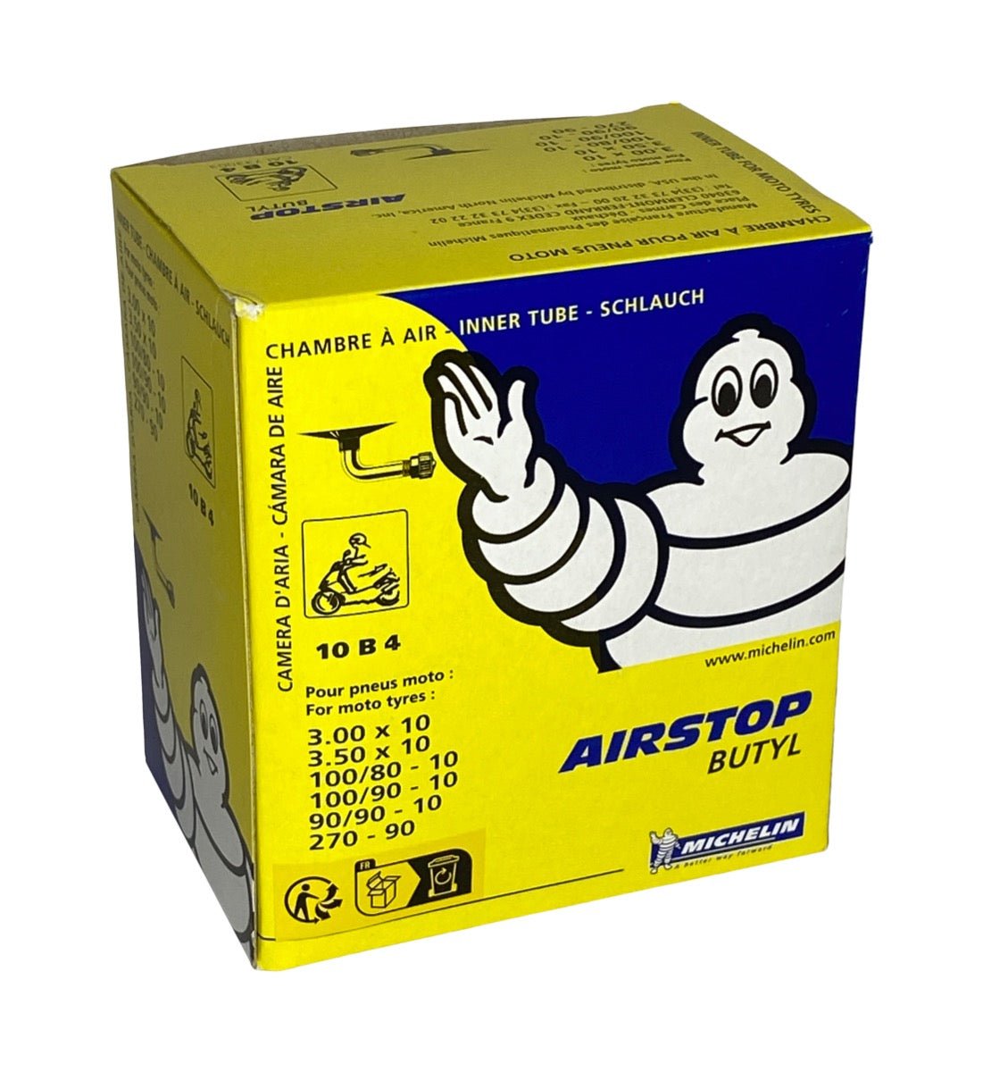 Michelin Inner Tube 300 350-10 Angled Valve
