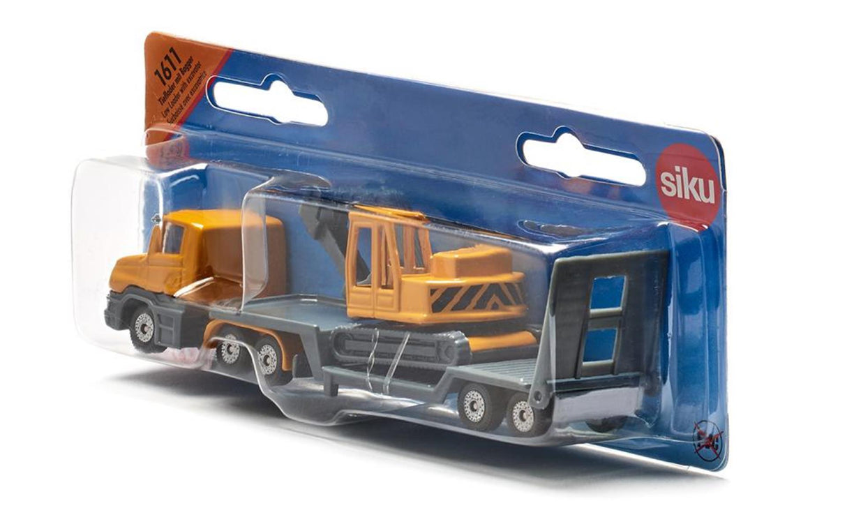 Siku 1611 low loader with excavator 1:64
