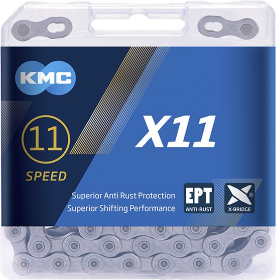 KMC X11 EPT Bicycle Chain - 118 Links - Gray