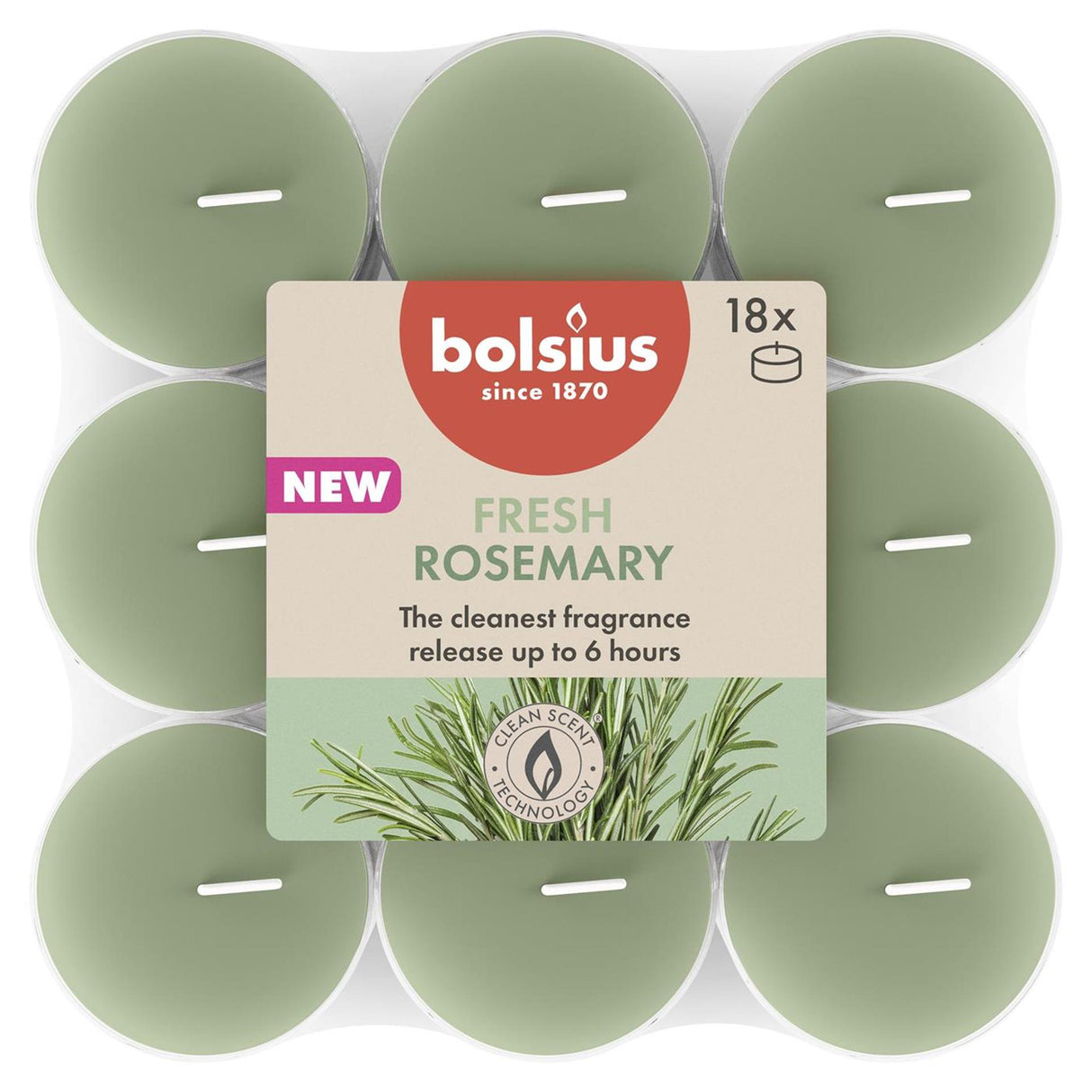 Bolsius geurtheelicht 18st rosemary