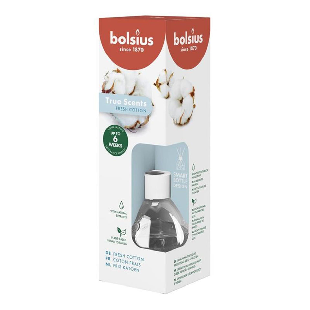 Bolsius Duftstäbchen 60 ml frische Baumwolle