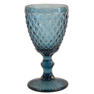 Diamond wijnglas 20cl blauw | 6 stuks