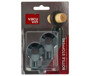 Vacu fin bottle stopper set of 2
