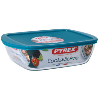 Pyrex Cook y almacene 2.5L Rectángulo 28 x 20 con tapa