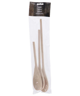 Set di 3 cucchiai di legno per utensili da cucina | 6 pezzi