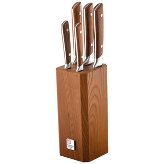 Bloque de cuchillo 5 piezas en madera eshbonizada