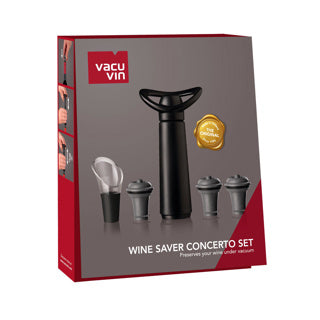 Vaku Vin Storage Geschenkset Konzert mit Pump 1 Wine Server und 3 Stopper