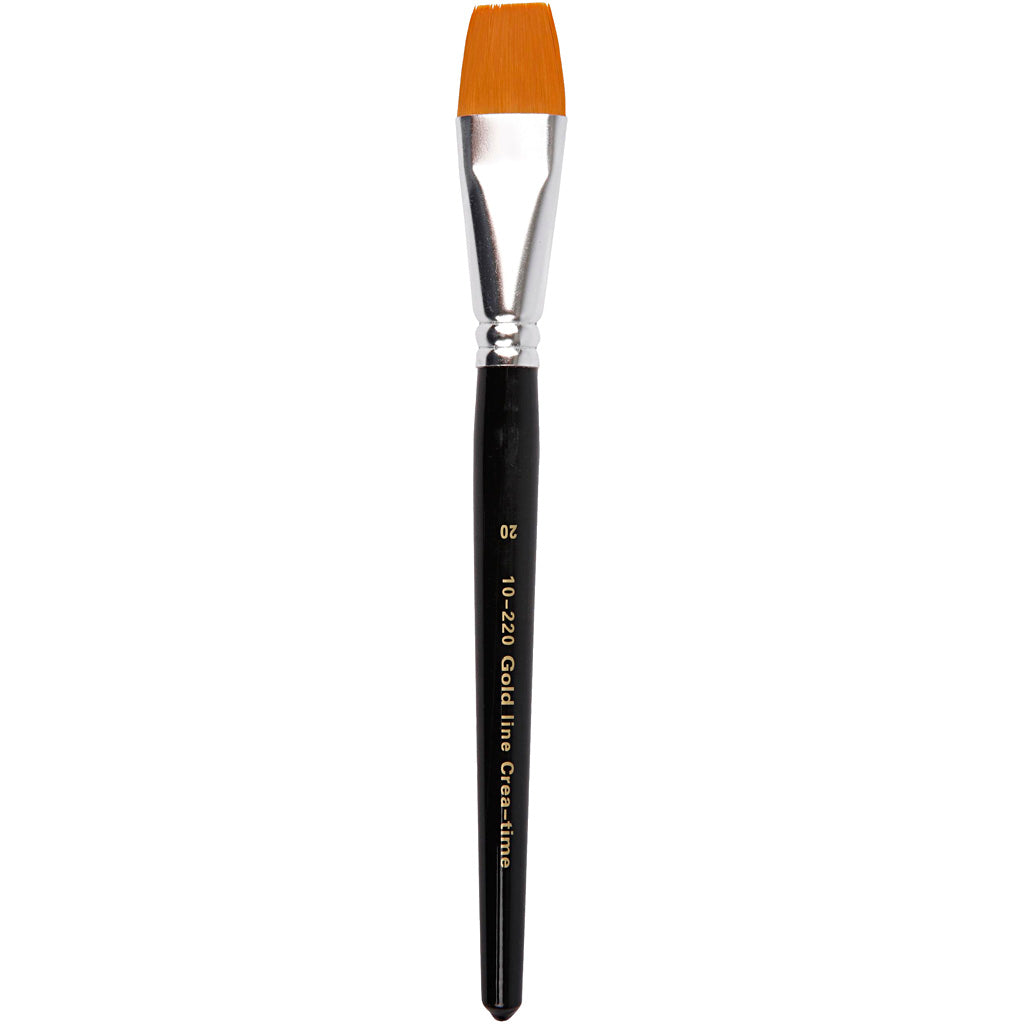 Creativ company gold line penselen, afm 20, l: 21 cm, b: 24 mm, plat, 6 stuk 1 doos