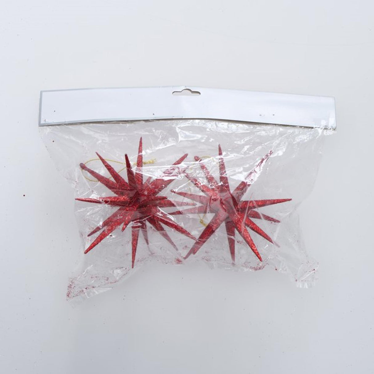 Boltze home kersthanger ster glitter 2 stuks rood