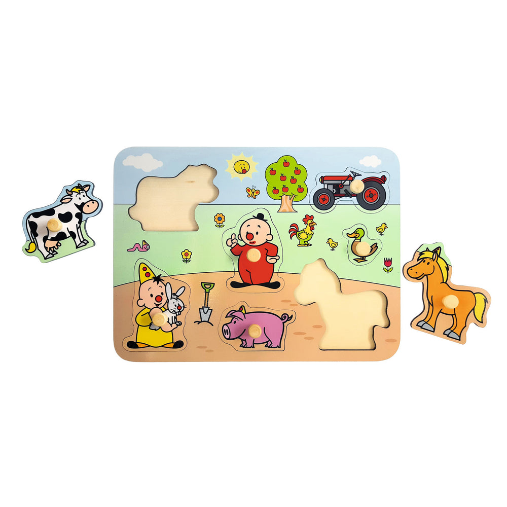 Studio 100 bumba wooden stud puzzle farm, 7 pcs.