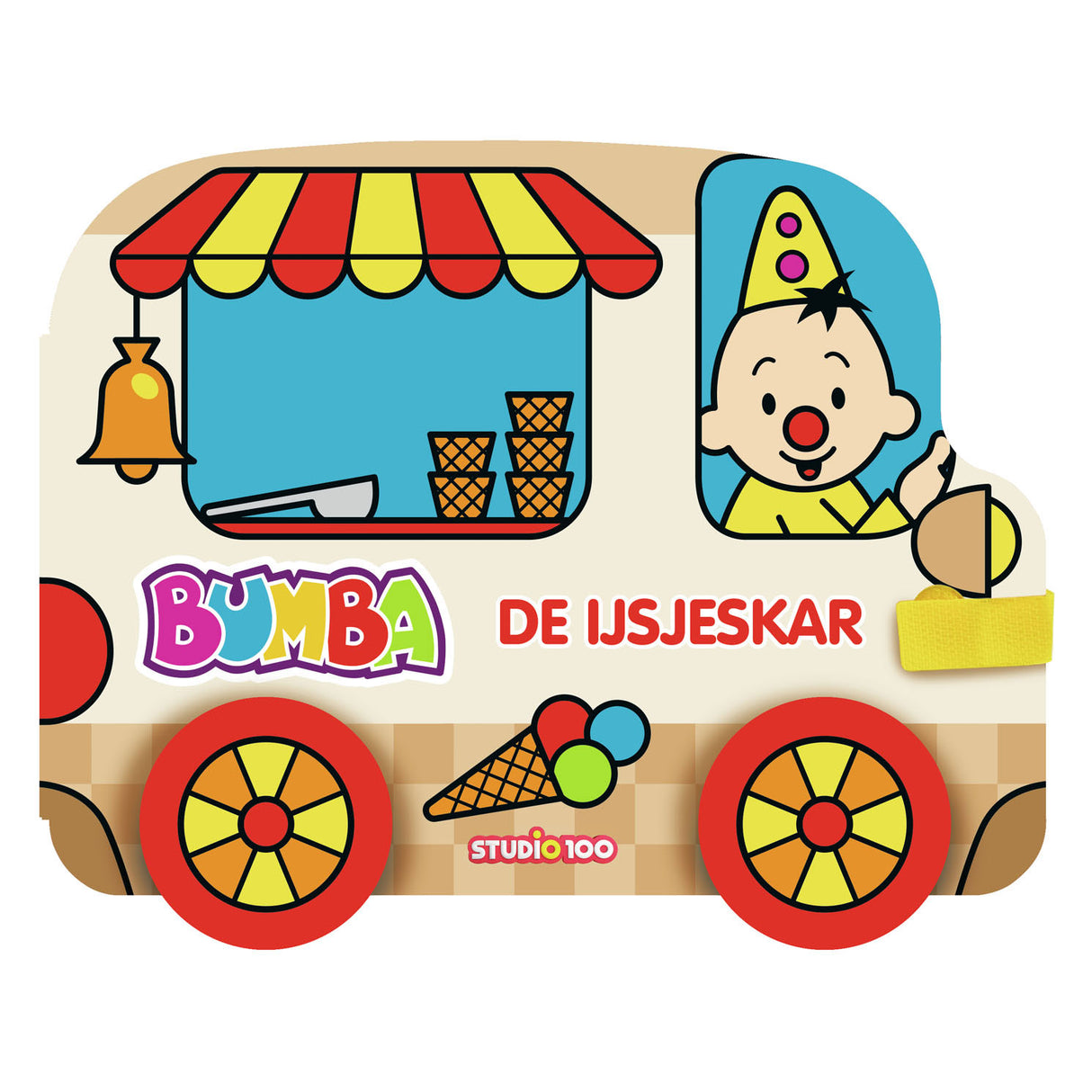 Studio 100 Cardboard Book with Wheels The Ice Cream Cart