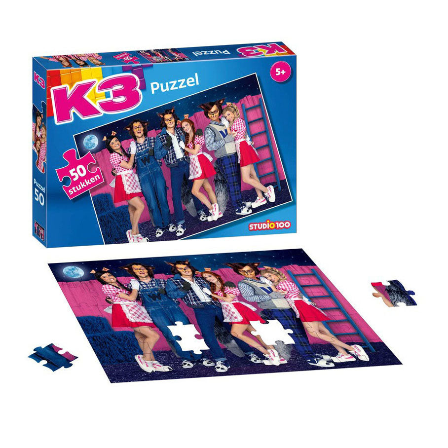Studio 100 K3 Line Puzzle 3 smågrisar och vargarna, 50: e.