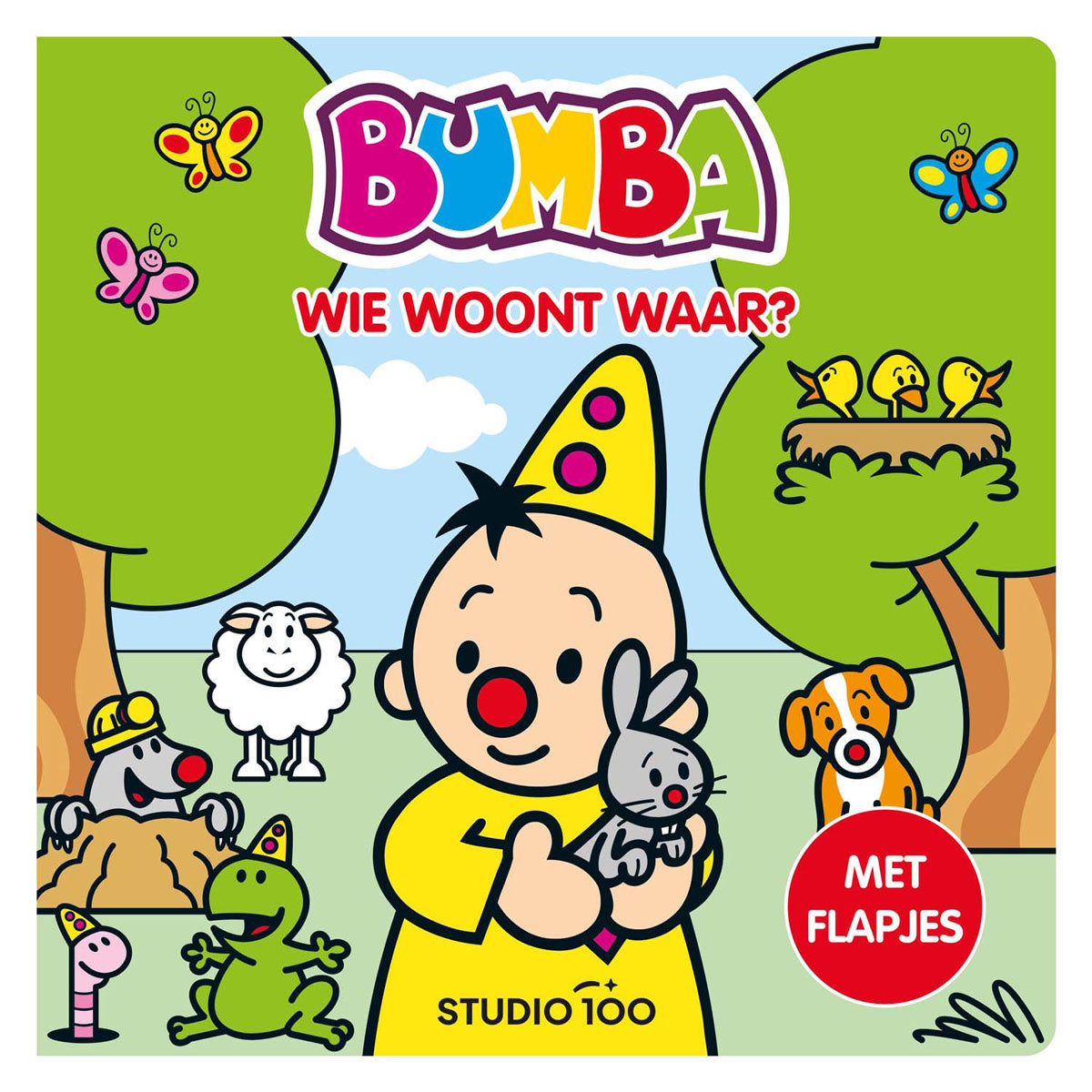 Livre en carton Bumba avec des volets - Qui vit où?