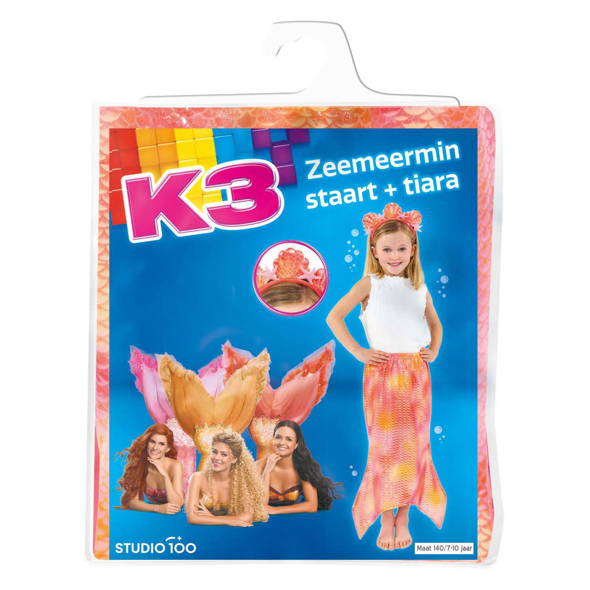 Studio 100 K3 Taille de la queue et du diadème de la sirène 140, 7-10 ans