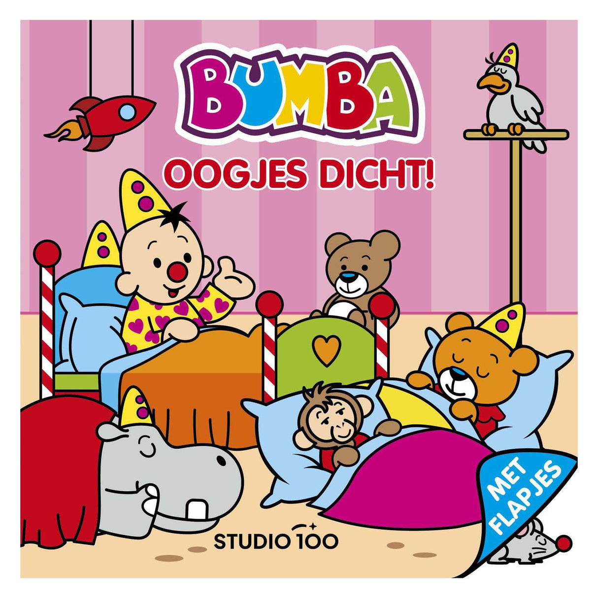 Studio 100 Bumba cardboard book with flaps - eyes closed