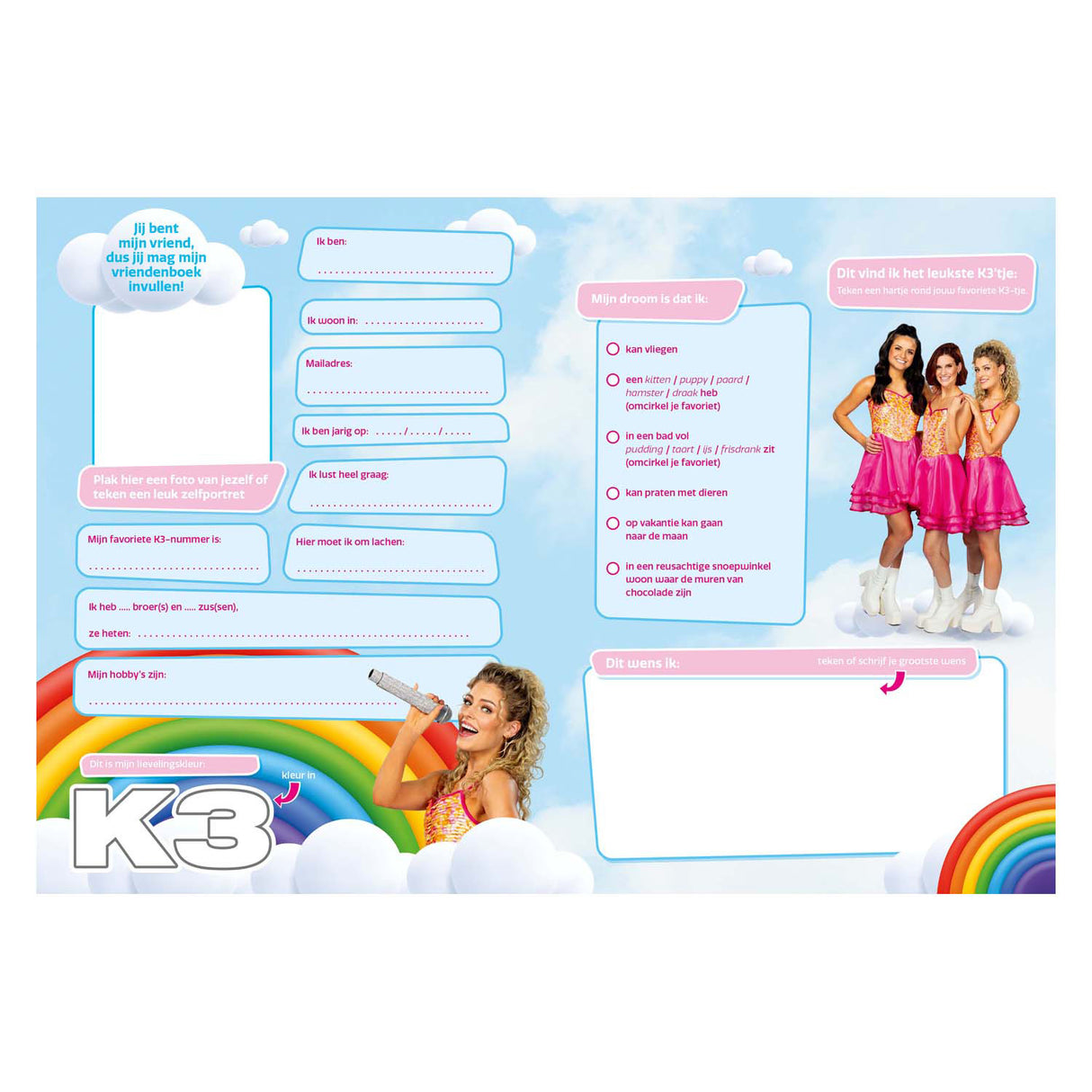 Studio 100 k3 vriendenboek - lied van de zeemeermin