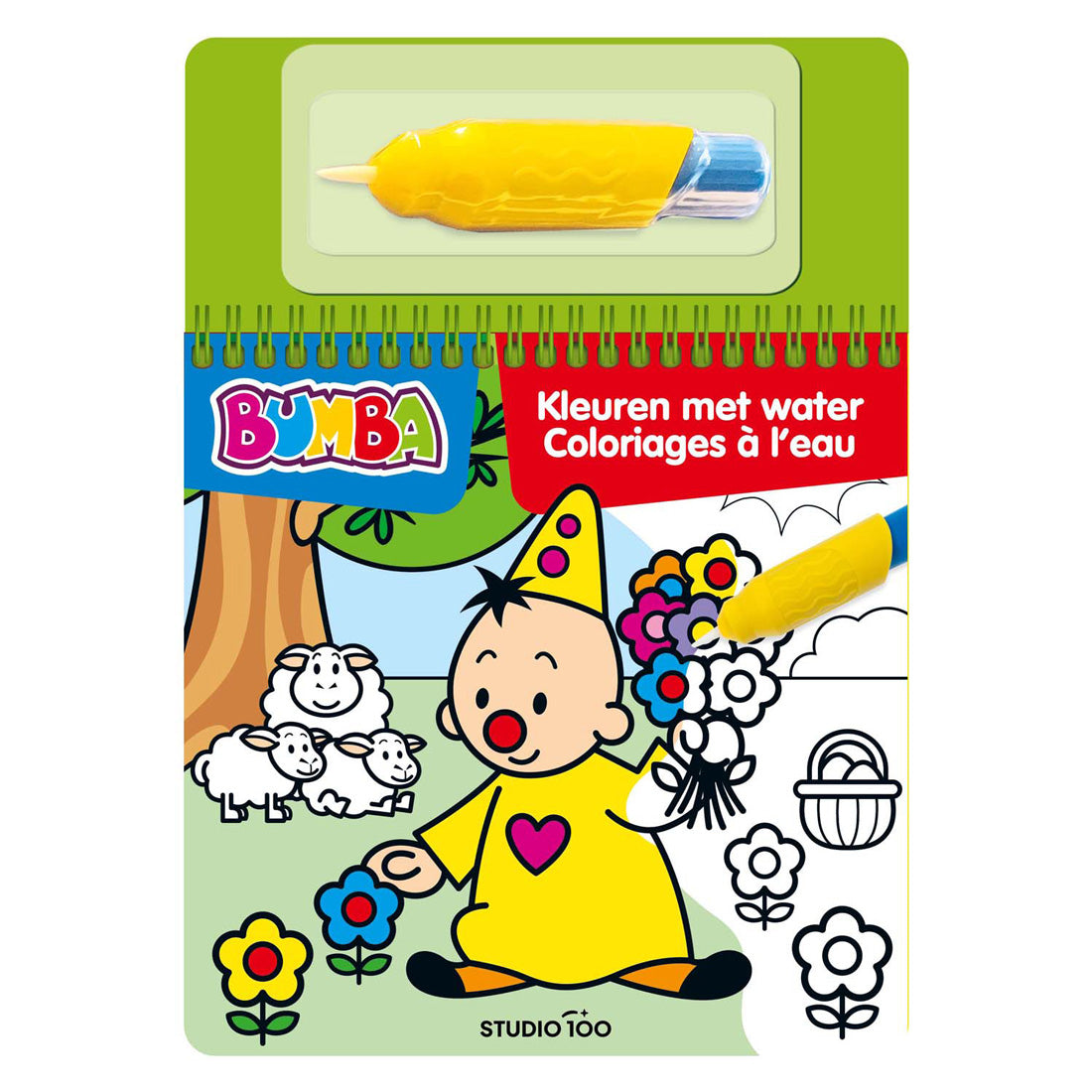 Studio 100 bumba kleurboek - kleuren met water - groen