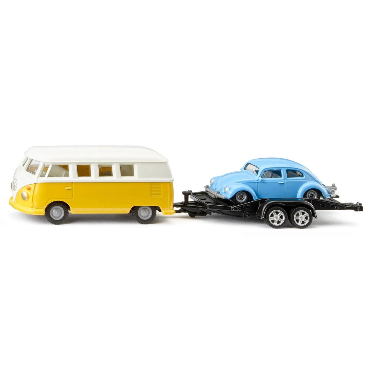Siku VW T1 camper with trailer and beetle