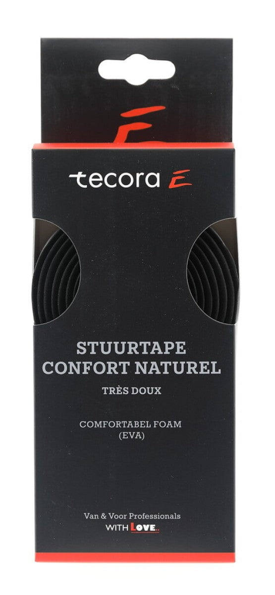 Tecora e handlebar tape comfort naturel, ø2,5x30mm, 1.8m, black