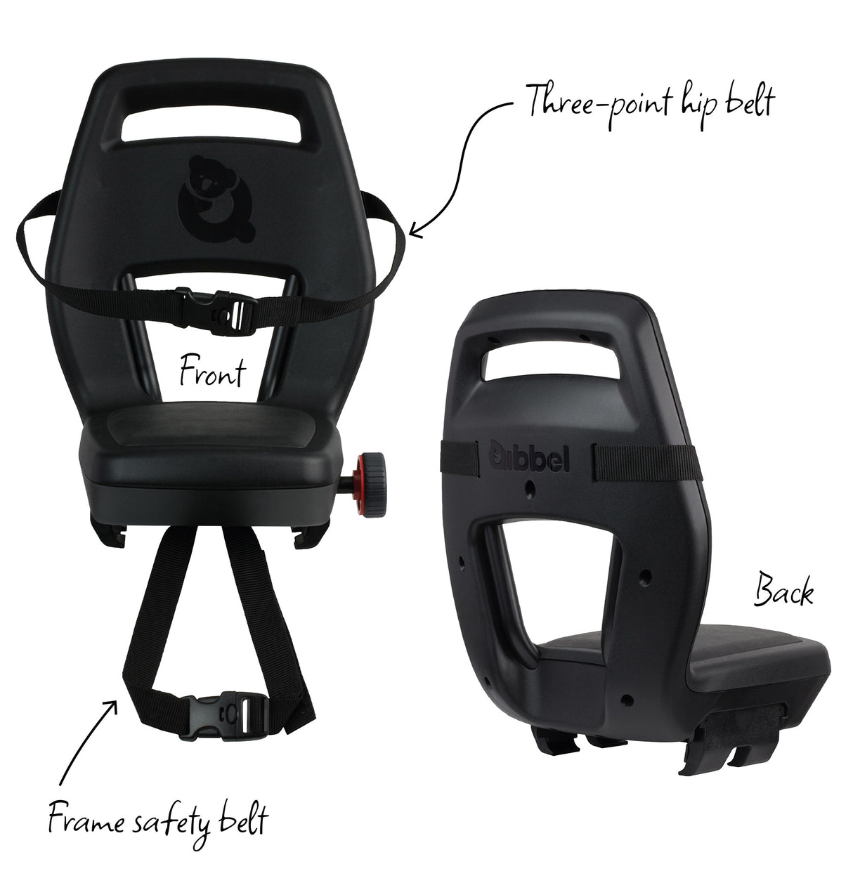 Banco traseiro Qibbel júnior preto sem apoio para os pés q380