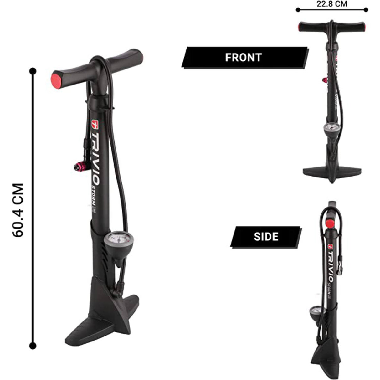 Trivio - bicycle pump storm high pressure 11 bar 160 psi