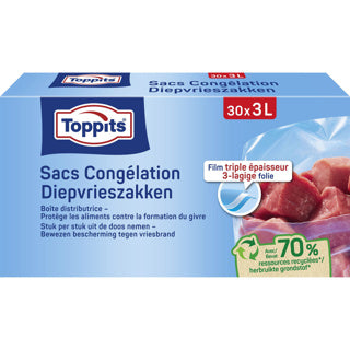 Toppits diepvrieszakjes 3 liter 30 stuks