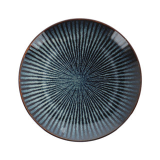 Postre acogedor de placa moderna D21.5XH2.9 cm Stripe Atlantis