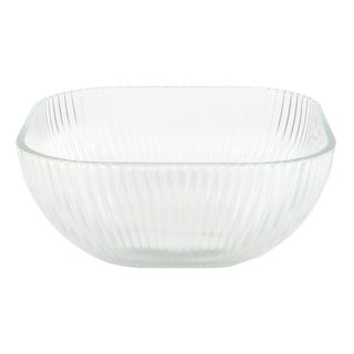 Bowl lines square 11.7x11.7x5.3 cm glass