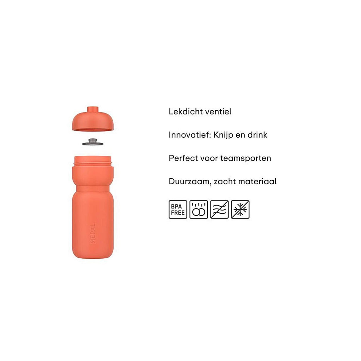 Mepal flaska pressa 600ml persika apelsin