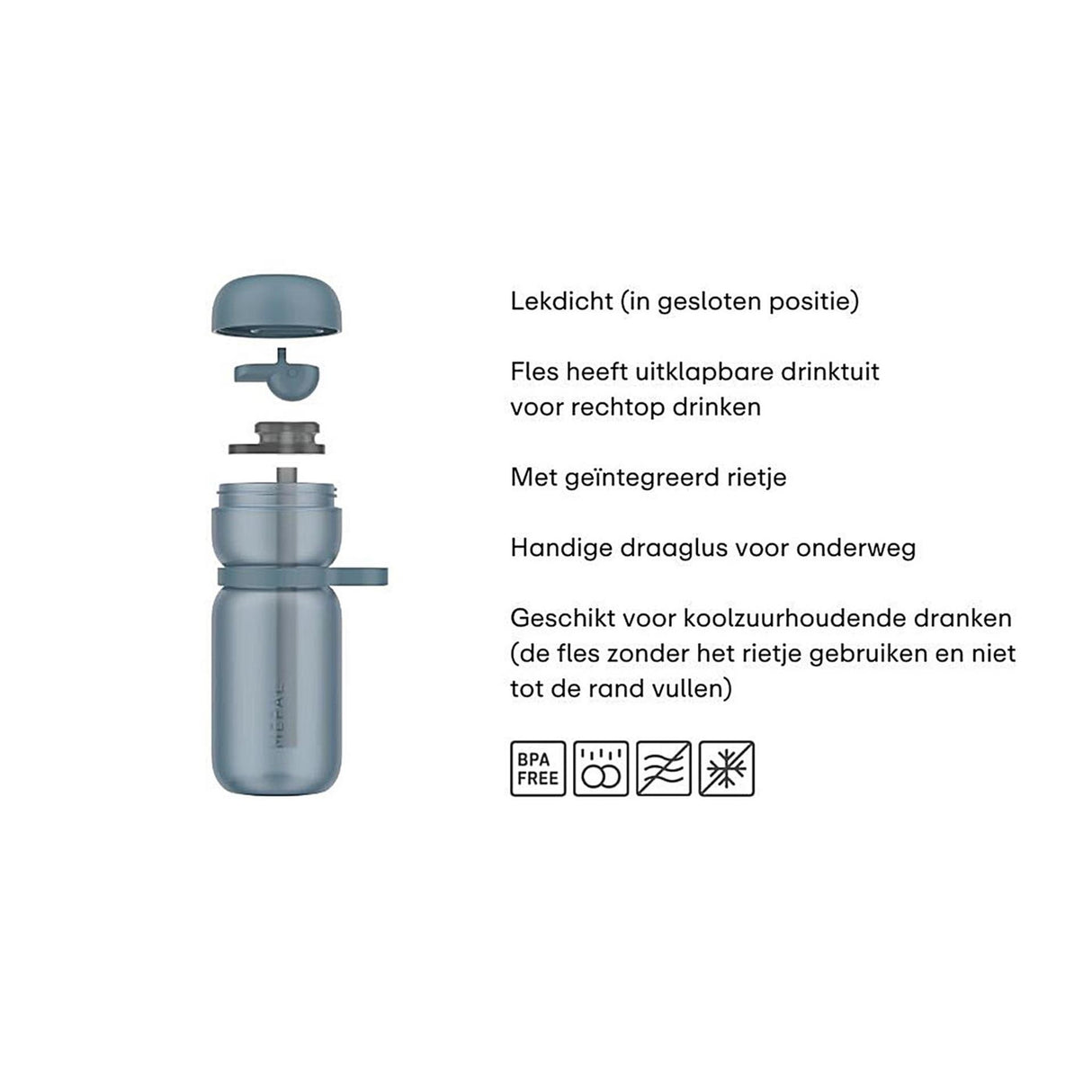 Mepal sportsflaske flip - fersken appelsin - 600ml