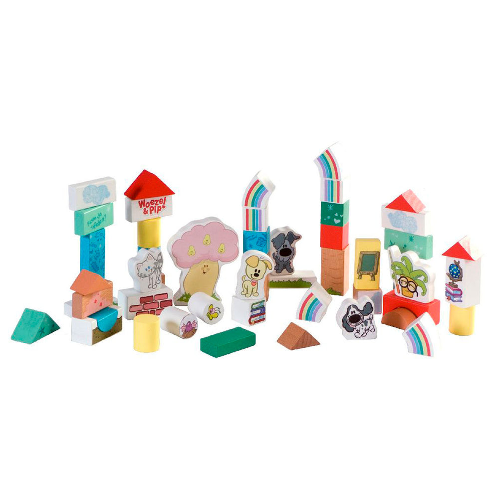 Blocs en bois de Rubo Toys et Pip 45 cm 50 pièces