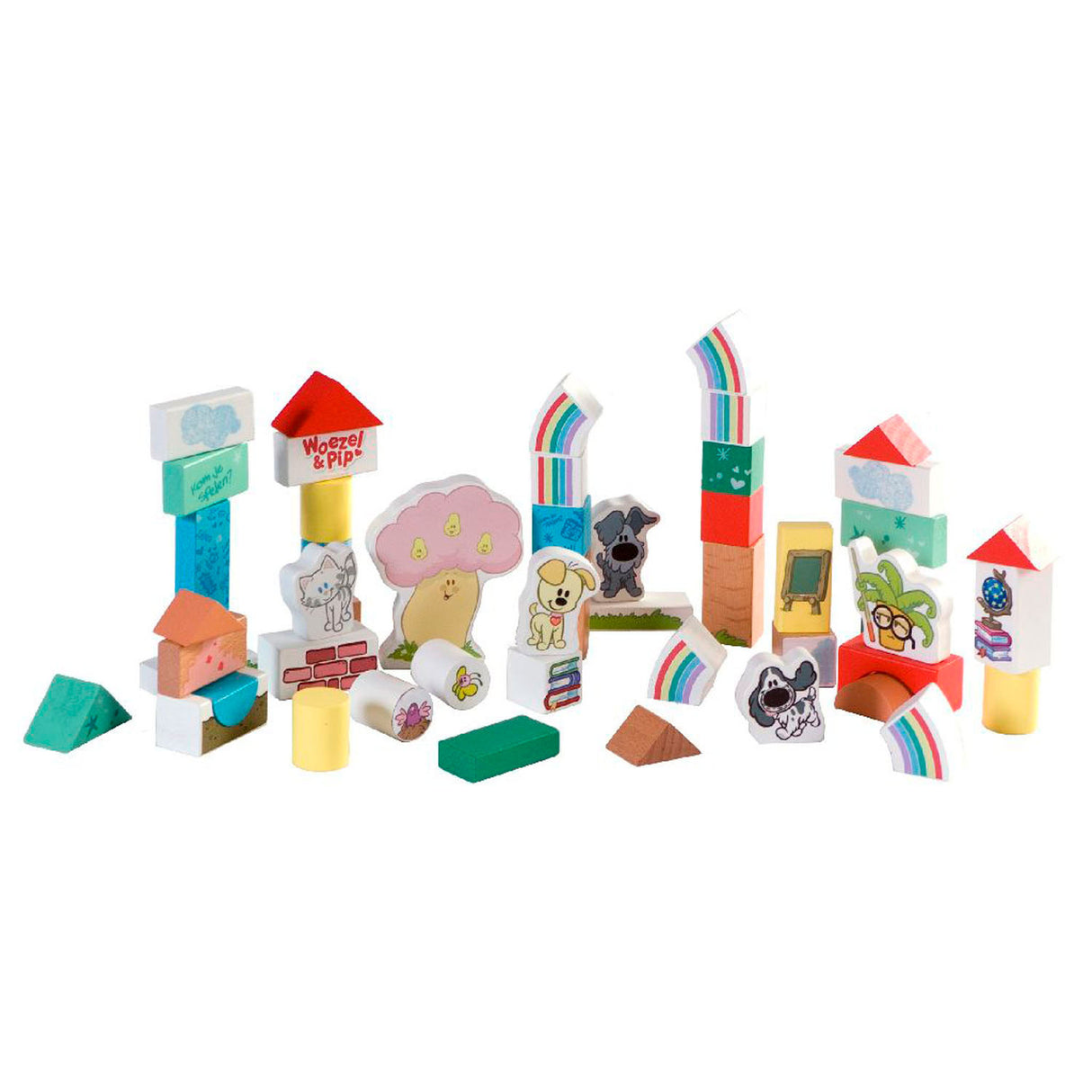 Blocs en bois de Rubo Toys et Pip 45 cm 50 pièces