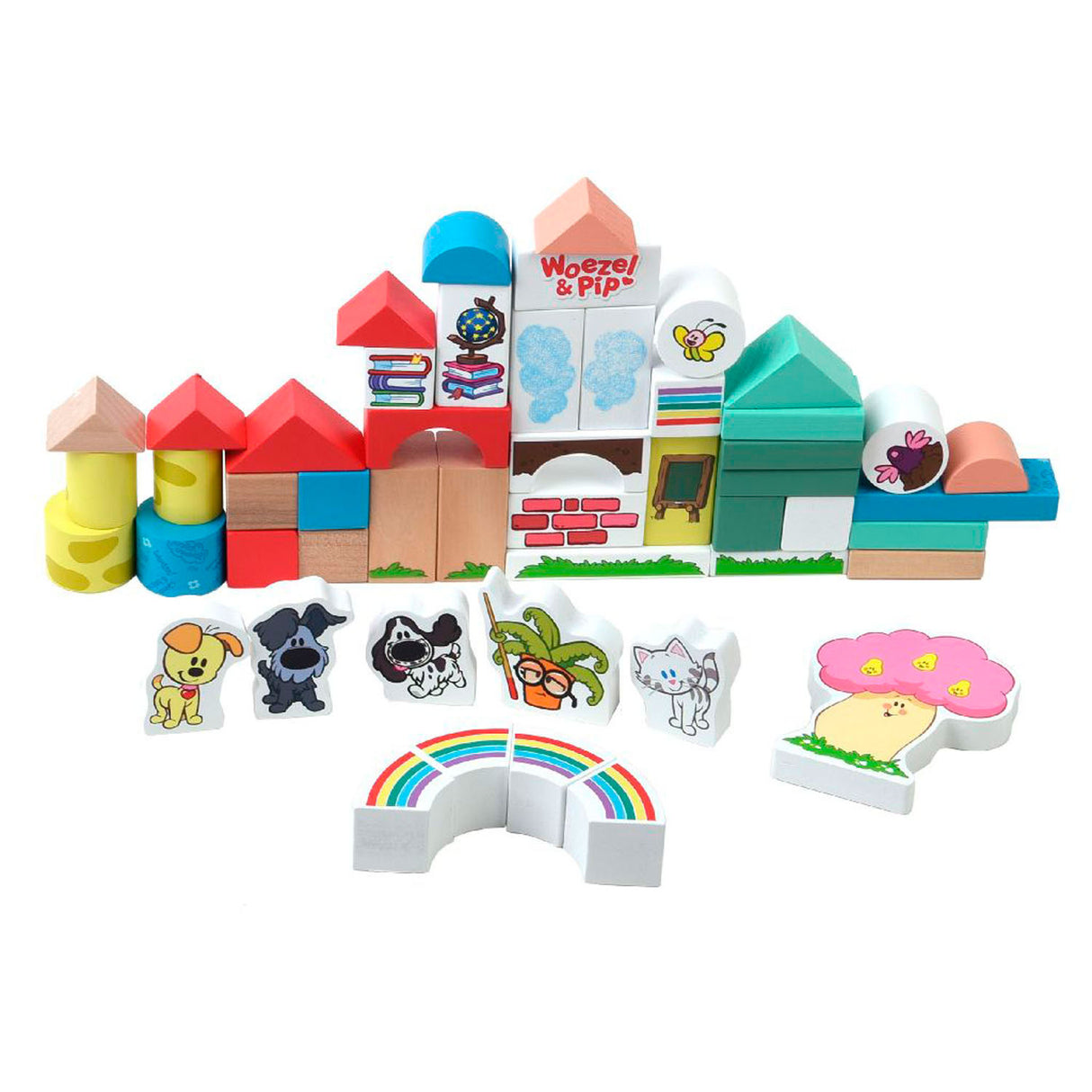 Blocs en bois de Rubo Toys et Pip 45 cm 50 pièces