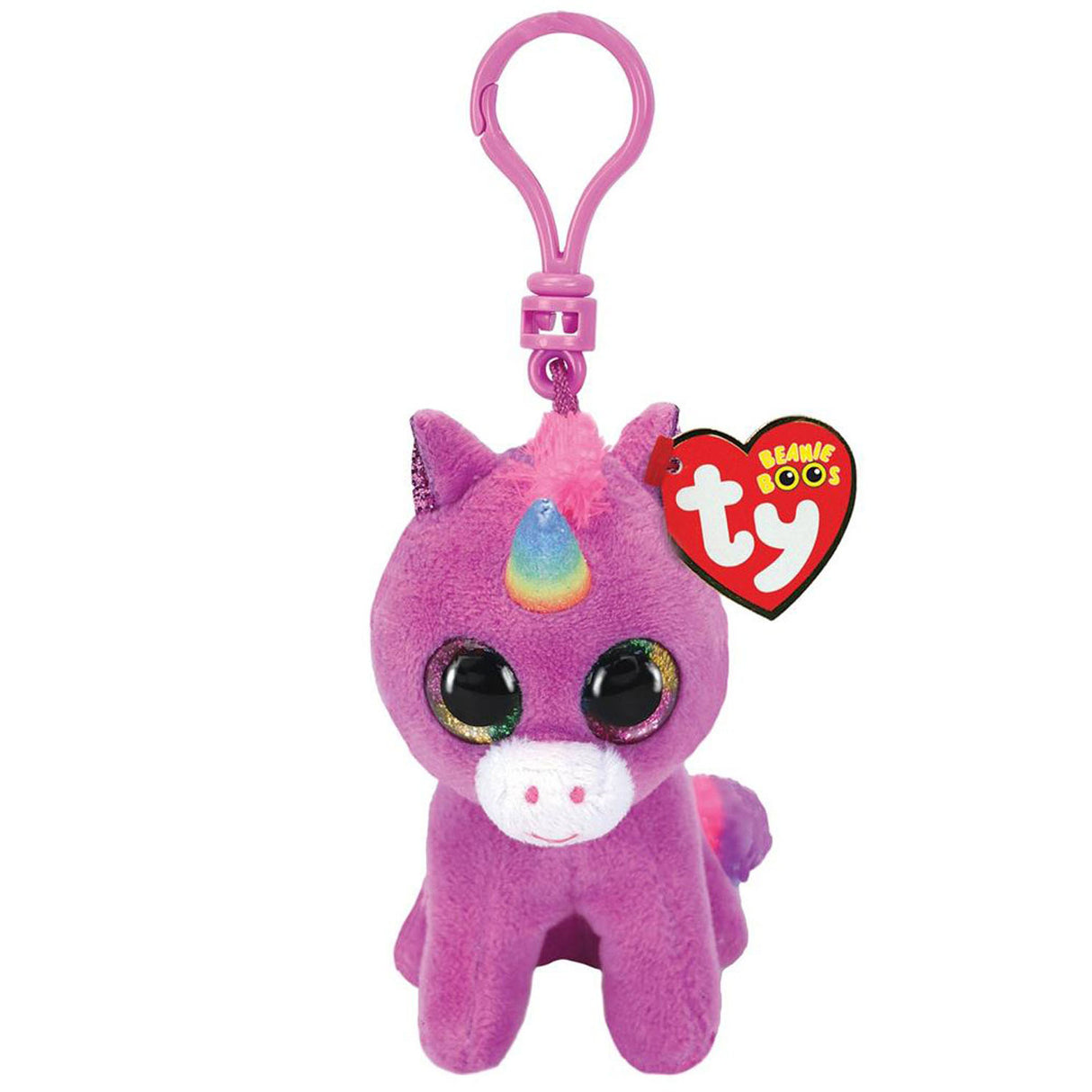 Ty beanie boo's clip rosette unicorn, 7cm