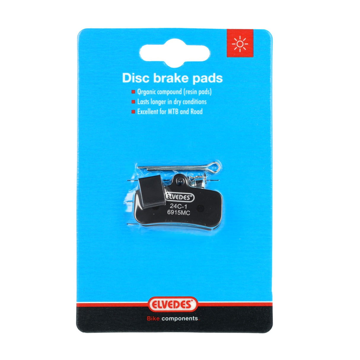 Jeu de plaquettes de frein à disque Elvedes 6915mc - tektro - vélos électriques - 1 paire